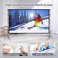 Vamvo 120-inch Outdoor Projector Screen with Stand — image 3