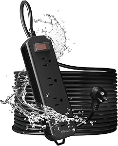 Diivoo Waterproof Surge Protector with 50 FT Extension Cord Review
