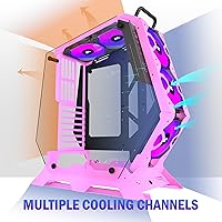 KEDIERS C570 Pink ATX Mid Tower Gaming Case — image 4