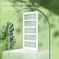 Fredbeck 36x80 White Glass Barn Door with Hardware Kit — image 4