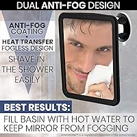 MIRRORVANA Fogless Shower Mirror with Upgraded Suction, 8″ x 7″ — image 2