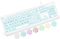 SABLUTE Large Print Backlit Keyboard KB113 — image 1