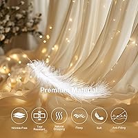 HOLITS Tulle Curtain Backdrop with 300 LED Lights, 10ft x 10ft — image 5