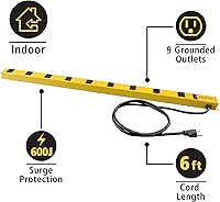 STANLEY 31615 9 Outlet 600 Joule Metal Surge Protector — image 4