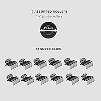 Conair Velvet Flocked Hot Rollers, 12 Jumbo 1 ½″ Rollers with Clips — image 4