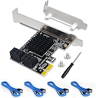 Moonqkuses 4-Port SATA 3.0 PCIe Expansion Card — image 1