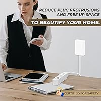 SakerPlus Outlet Concealer Power Strip 3-Outlet 8ft Extension Cord — image 7