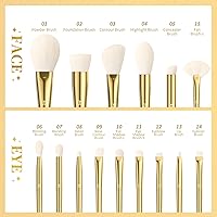DUcare 15-Piece Makeup Brush Set with Holder — image 5