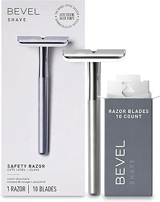 Bevel Safety Razor with Brass Weighted Handle