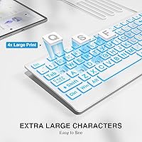 SABLUTE Large Print Backlit Keyboard KB113 — image 2