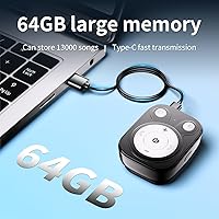 dgtenk MB65 Mini MP3 Player with Bluetooth 64GB — image 4