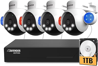 Defender AI Powered Sentinel 4K Wired Security Camera System