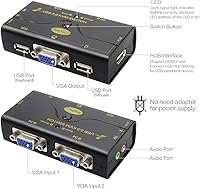 JideTech 2-Port USB VGA KVM Switch — image 4