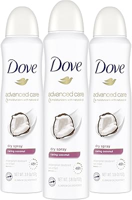 Dove Advanced Care Dry Spray Antiperspirant Deodorant Caring Coconut 3.8oz