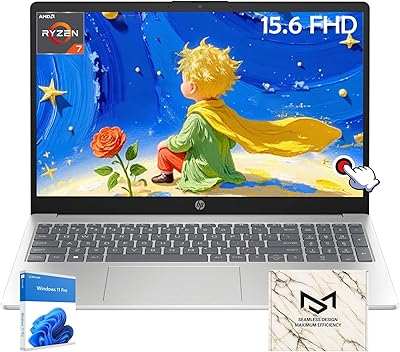 HP 15.6 Touchscreen Laptop, AMD Ryzen 7 7730U, 64GB RAM, 4TB SSD
