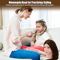 Cenoz 26″ Human Hair Mannequin Head Dark Brown — image 8