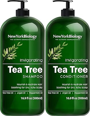 New York Biology Tea Tree Shampoo and Conditioner Set 16.9 Fl Oz