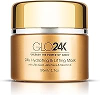 GLO24K Hydrating and Lifting Mask with 24k Gold, Aloe Vera, Peptides, and Vitamins — image 2