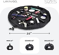 Lay-n-Go Cosmo Drawstring Makeup Bag - 20″, Black — image 5