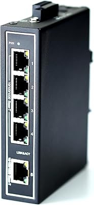 WIWAV WDH-5GT-DC 5-Port Gigabit Industrial Ethernet Switch