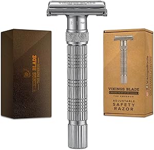 Vikings Blade Adjustable Double Edge Safety Razor – The Emperor Frosted Chrome Review