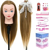 Neverland Beauty & Health Mannequin Head with Hair - 20 Inch Cosmetology Manikin Practice Braiding Doll Head — image 1