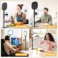 LitONES Desk Ring Light with Stand and Phone Holder — image 2