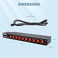 CENTROPOWER 1U PDU Horizontal Rackmount Power Strip — image 3