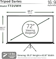 Elite Screens Tripod Series T72UWH 72-inch 16:9 Projector Screen — image 5