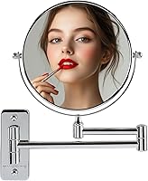 OVENTE 7″ Wall Mounted Makeup Mirror with 1X/10X Magnification — image 1