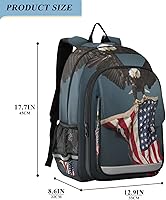 ALAZA American Flag Bald Eagle Laptop Backpack — image 2