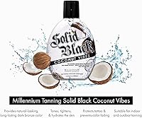 Millennium Tanning Solid Black Coconut Vibes Dark Tanning Lotion 13.5oz — image 5
