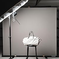 RAUBAY 78.7 x 82.7in Large Collapsible Gray Backdrop Screen — image 6
