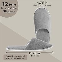 Juvale Disposable Guest Slippers, 12 Pairs, US Men Size 11/Women Size 12 — image 4