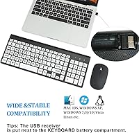 Fonicer Large Print Wireless Keyboard and Mouse — image 5