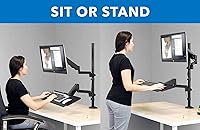 Mount-It! MI-7995 Sit Stand Monitor Desk Mount — image 2