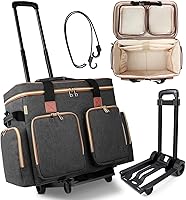 Sambois Rolling Teacher Tote Bag with Detachable Trolley — image 1