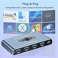 AUKOKIOULA KVM Switch 2 Computers 1 Monitor 4K@60Hz — image 4