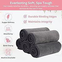 Efforest Facial Towels for Estheticians – Grey, Pack of 5 — image 4