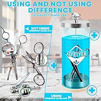 Aifeiter Barbicide 42 oz Disinfectant Jar with Stainless Steel Tray — image 3