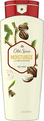 Old Spice Men's Body Wash Moisturize with Shea Butter, 16 Fl Oz