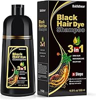 Bablabear Black Hair Dye Shampoo for Gray Hair 500mL — image 1