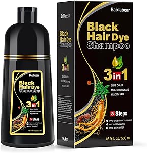 Bablabear Black Hair Dye Shampoo for Gray Hair 500mL Review