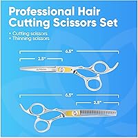 Equinox Professional Razor Edge Series Hair Cutting Scissors Set 6.5″ — image 3