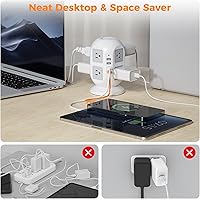 TESSAN JW401 Tower Surge Protector Power Strip 15 ft — image 4