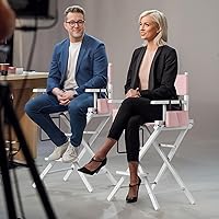 OmySalon 26″ H Tall Directors Chair - Striped Pink Canvas — image 7