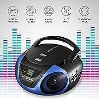 Tyler TAU101-BL Portable Boombox CD Player AM/FM Radio — image 2