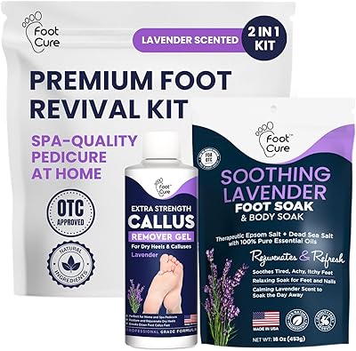 Foot Cure Lavender Foot Soak & Callus Remover Gel Kit