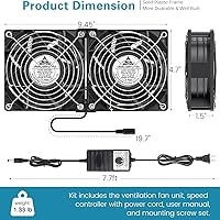GDSTIME Dual 120mm x 38mm Computer Fan — image 6