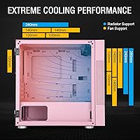 Vetroo M01 Pink Gaming PC Case — image 3